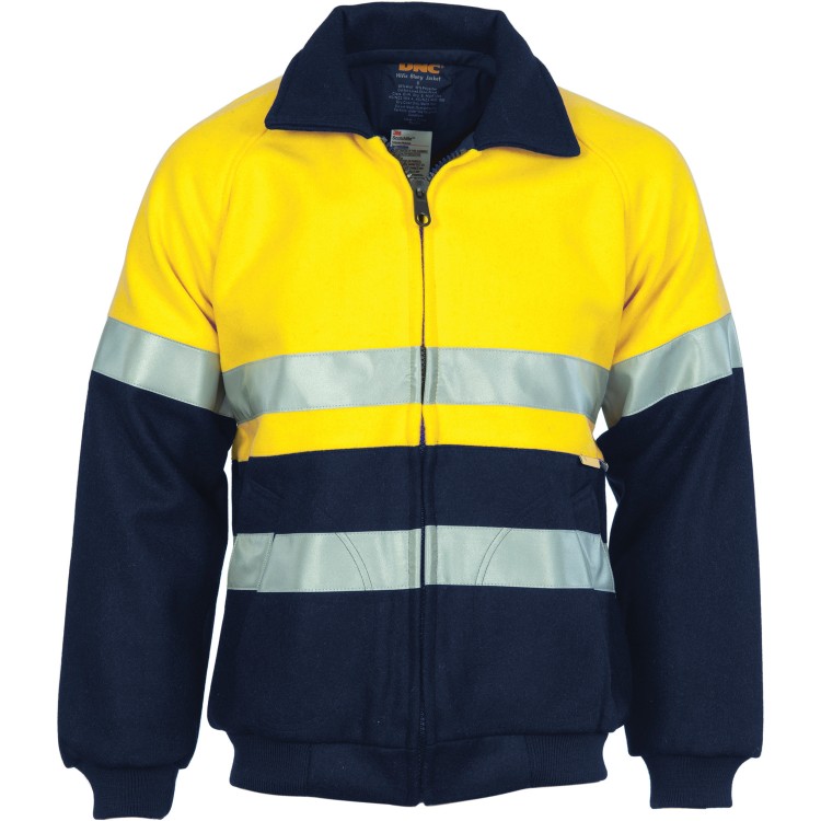 HiVis Two Tone Bluey Bomb er Jacket with 3M R/Tape