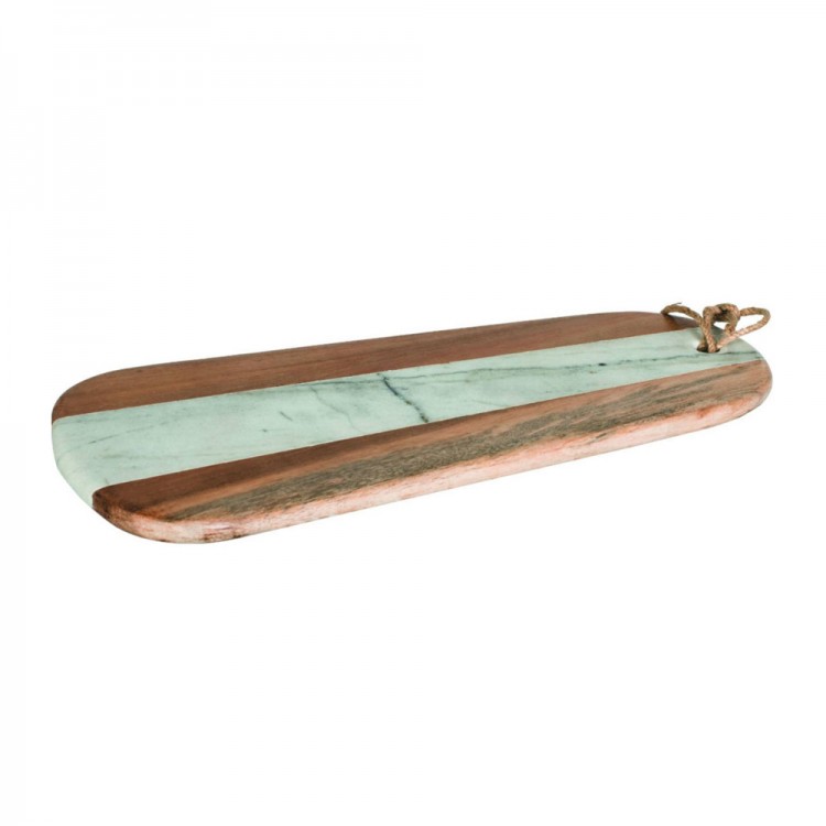 Peer Sorensen Acacia Wood and Marble Serving Long Board 48x20x1.8cm