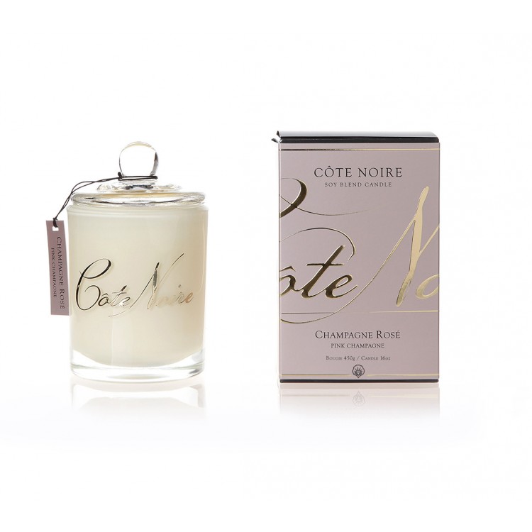 Côte Noire Soy 450g Candle - Pink Champagne