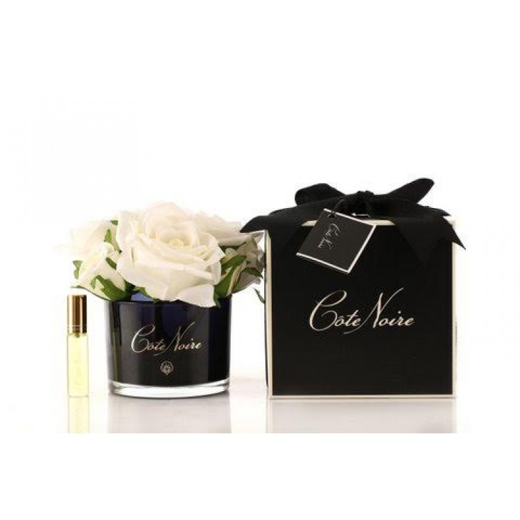 Côte Noire Perfumed Natural Touch 5 Roses in Black- Ivory White