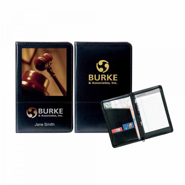 Script Zippered Jr. Padfolio