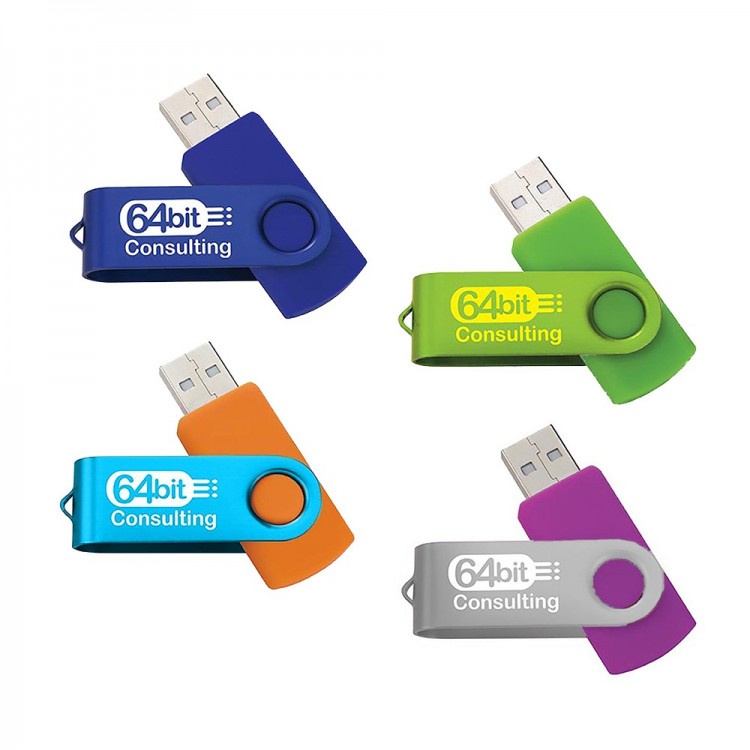 Mix And Match Folding USB 2.0 Flash Drive - 4GB
