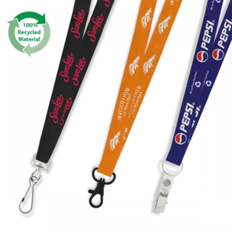 High Caliber 19mm Detail Woven Recycled Lanyard