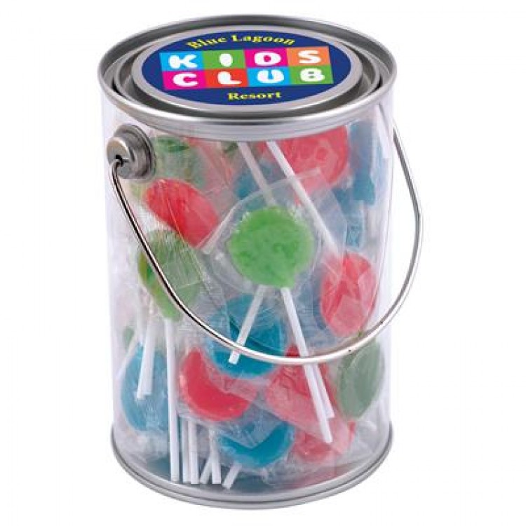 Logo Line Corporate Colour Lollipops in 1 Litre Drum | LL1089