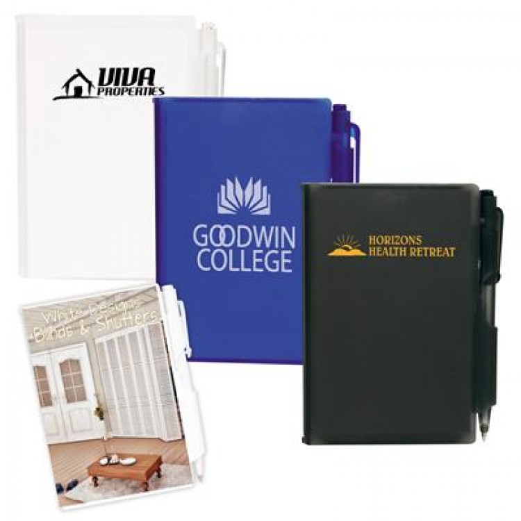 Logo Line Odyssey Pocket Notebook with Pen | LL2705