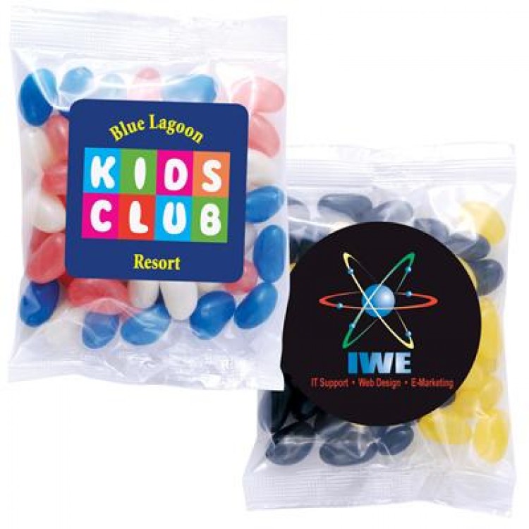 Logo Line Corporate Colour Mini Jelly Beans in 60 Gram Cello Bag | LL31450