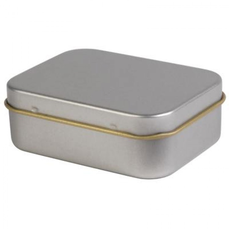 Logo Line Silver Rectangular Tin | LL321