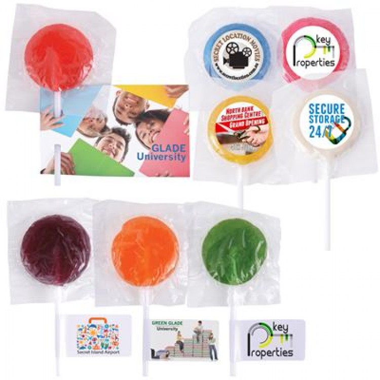 Logo Line Assorted Colour Mega Lollipops | LL570
