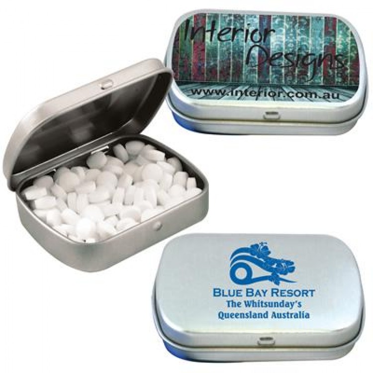 Logo Line Sugar Free Breath Mints in Silver Tin | LL804