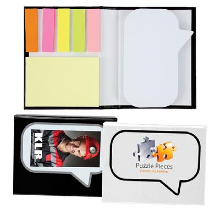 Logo Line Speech Bubble Notepad with Flags | LL8132