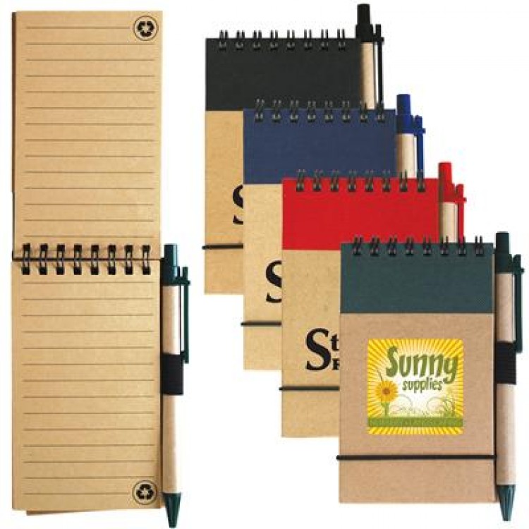 Logo Line Tradie Cardboard Notebook with Pen | LL8334 