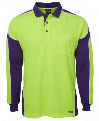 Hi Vis L/S Arm Panel Polo