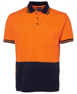 Hi Vis S/S Cotton Back Polo
