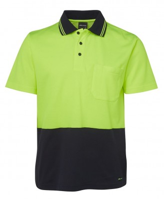Hi Vis Non Cuff S/S Cotton Back