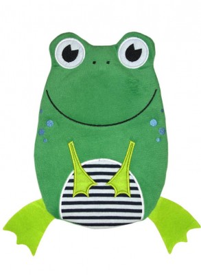 Europa Brands Hugo Frosch Hot Water Bottle Eco Junior Comfort Frog 0.8 L