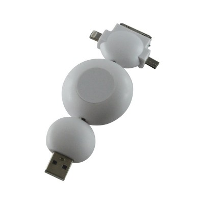 Promotional Solutions IT Retractable Bean Phone Charger