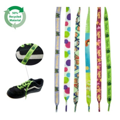 High Caliber Heat Transfer Recycled Shoe Laces
