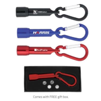 High Caliber Carabiner LED Flashlight with Gift Box