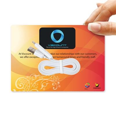 Logo Line Dual 50cm Micro USB/8 Pin Connector Cable on Backing Card | LL0115