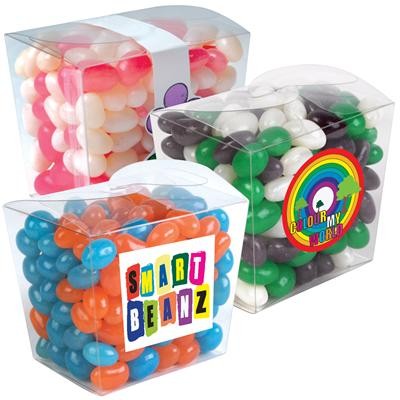 Logo Line Corporate Colour Mini Jelly Beans in Clear Mini Noodle Box | LL3155