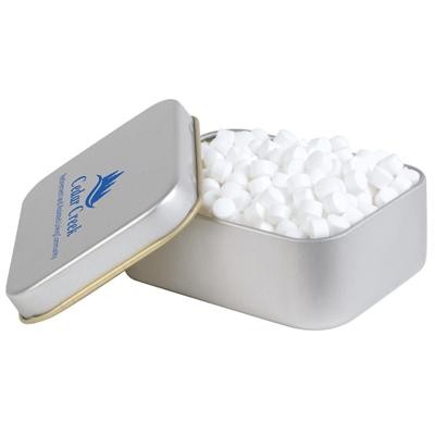 Logo Line Peppermints in Silver Rectangular Tin | LL322