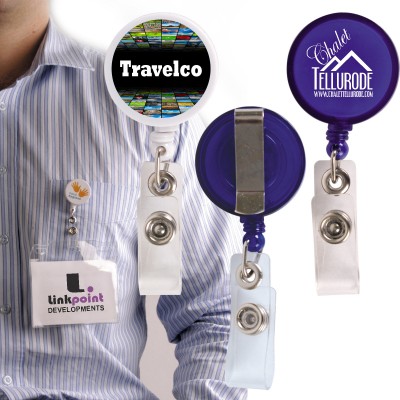 Retractable Name Badge Holder with Metal Clip