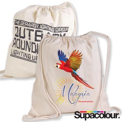 Logo Line Calico Library Back Pack with Drawstrings - 200 GSM | LL506