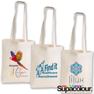 Logo Line Calico Double Long Handle Conference Bag - 140 GSM | LL512