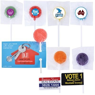 Logo Line Assorted Colour Lollipops | LL555