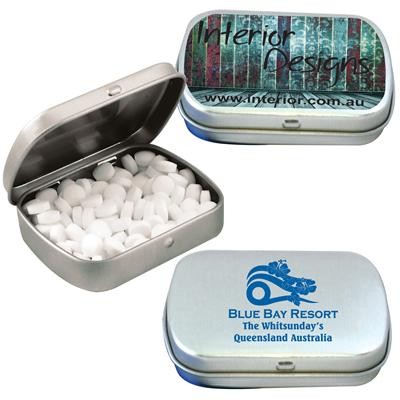 Logo Line Sugar Free Breath Mints in Silver Tin | LL804