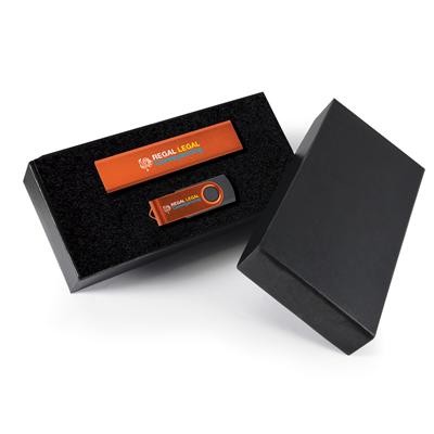 Logo Line Style Gift Set - Velocity Power Bank and Swivel Flash Drive | LL8213