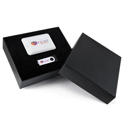 Logo Line Superior Gift Set - Photon Power Bank, Swivel Flash Drive | LL8268
