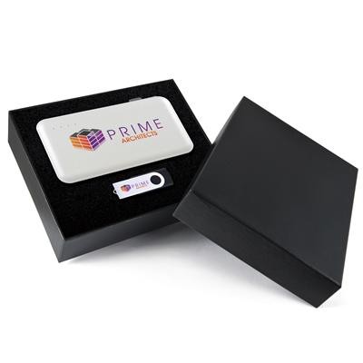 Logo Line Superior Gift Set - Extreme Power Bank, Swivel Flash Drive | LL8269
