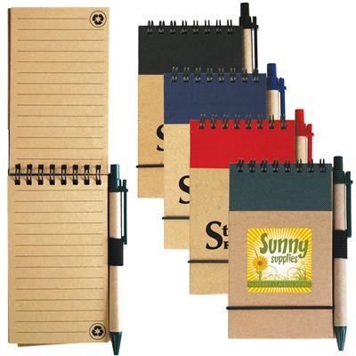 Logo Line Tradie Cardboard Notebook with Pen | LL8334 