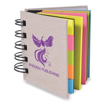 Logo Line Spiral Book with Noteflags | LL8829