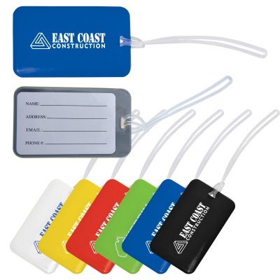 Shiny PVC Luggage Tag with Loop