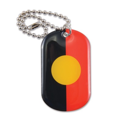 Epoxy Domed Dog Tag Keychain