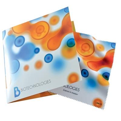 Logo Line Microfibre Lens Cloth in 4CP Digital Card | LN612