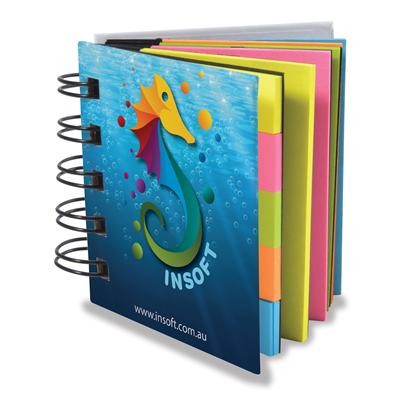 Logo Line Spiral Book with Noteflags | LN8829