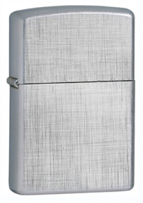 Zippo Classic Lighter - Brushed Chrome  Linen Weave Pattern