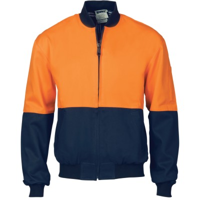 Hivis Two Tone Cott On Bomber Jacket