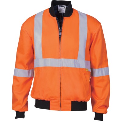 Hivis Cott On Bomb Er Jacket With ‘x’ Back & Additional 3m R/tape Below