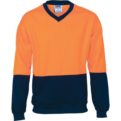 Hivis Two Tone Fleecy Sweat Shirt (Slopp Y Joe) V-neck