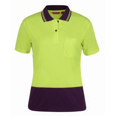 Hi Vis Ladies S/S Jacquard Polo