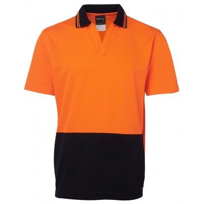 Hi Vis S/S Non Button Polo