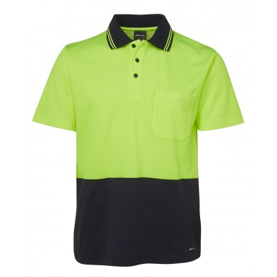 Hi Vis Non Cuff S/S Cotton Back