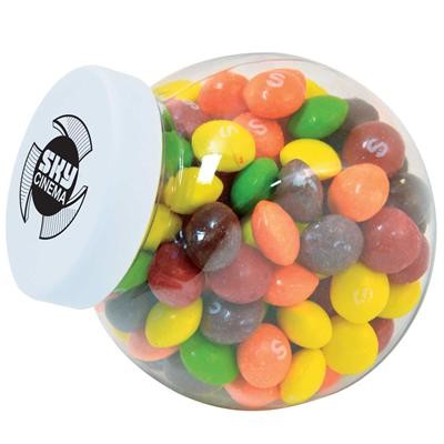 Logo Line Assorted Fruit Skittles in Container | LL0382