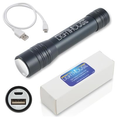 Logo Line Flash Power Bank and Torch | LL0625