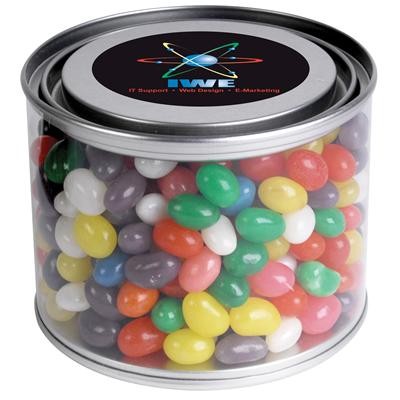 Logo Line Assorted Colour Mini Jelly Beans in 500ml Drum | LL1065