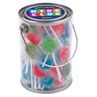 Logo Line Corporate Colour Lollipops in 1 Litre Drum | LL1089